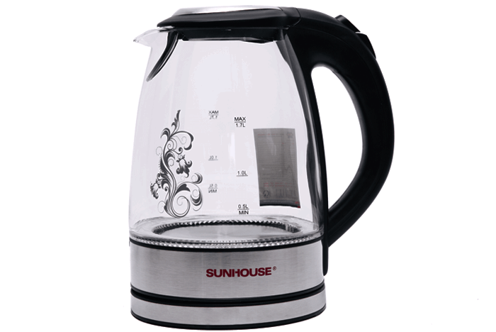 Ấm siêu tốc thủy tinh Sunhouse  SHD1217 1.7 lít