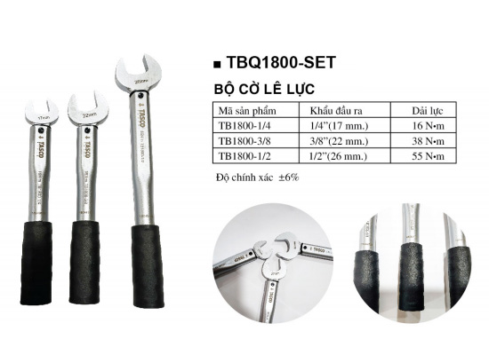 Bộ cờ lê lực Tasco TBQ1800-Set