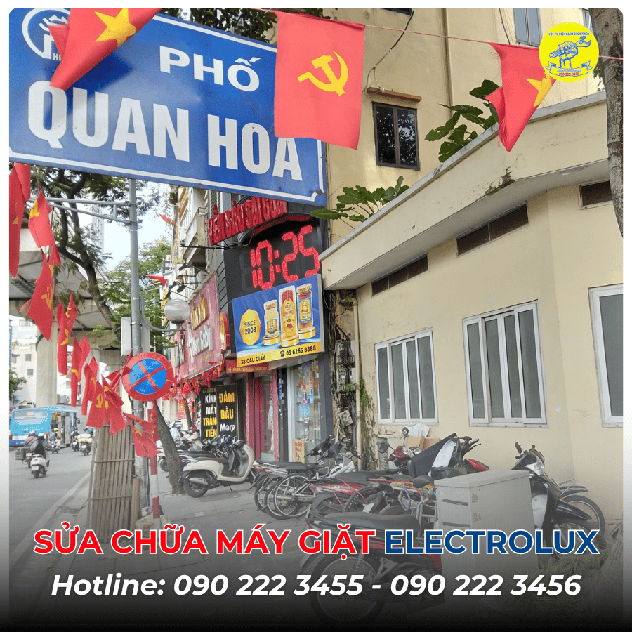 Sửa chữa máy giặt Electrolux tại Phố Quan Hoa 0902223456