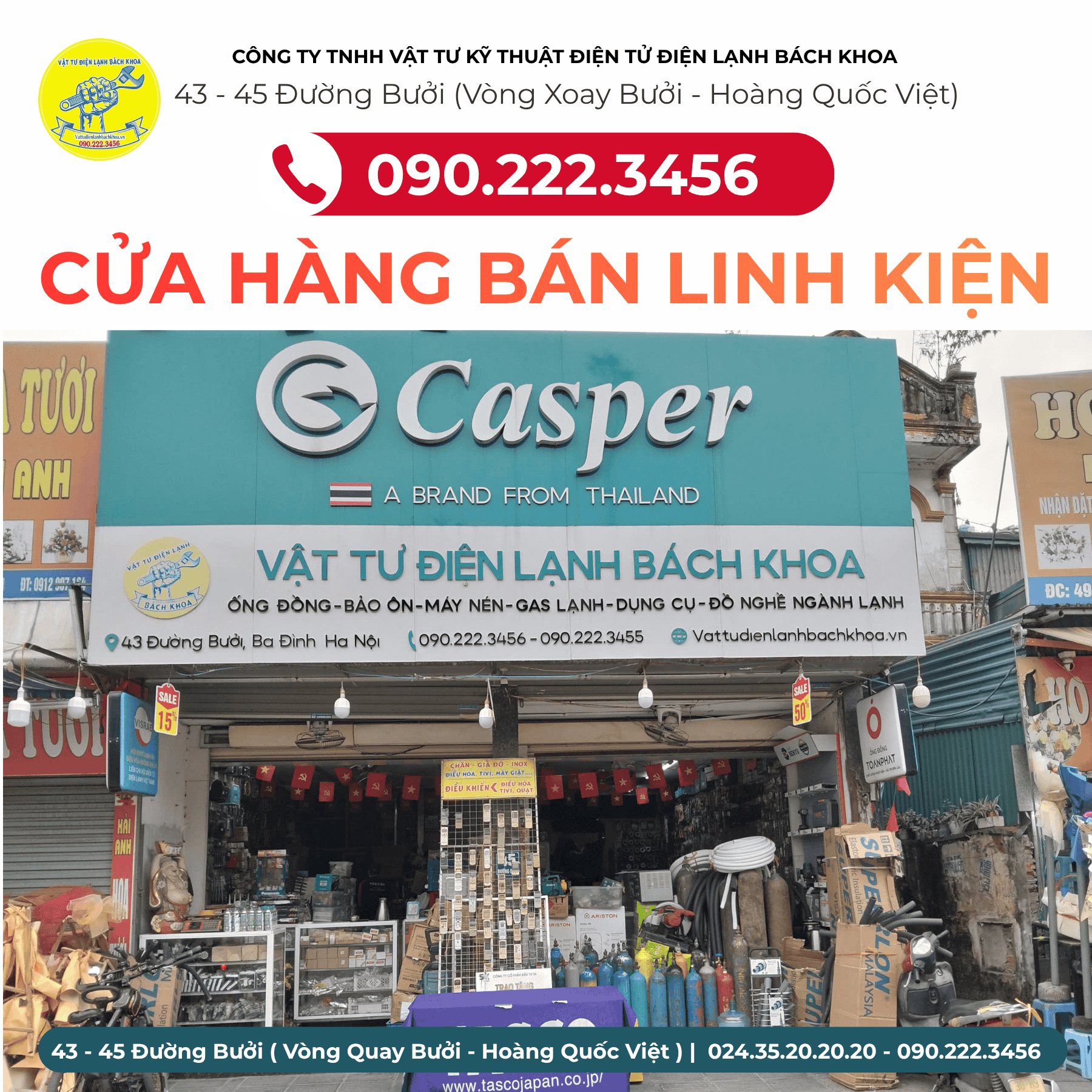 Cửa Hàng Bán Linh Kiện Casper Chính Hãng Tại Đường Lạc Long Quân