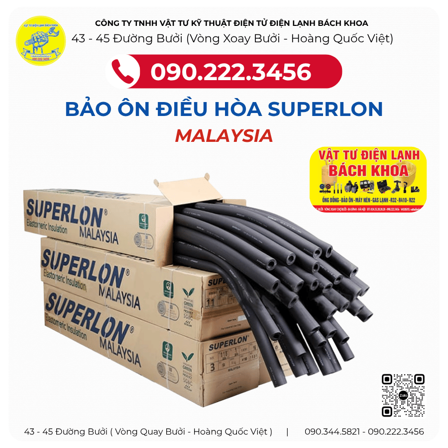 Cửa hàng bán Bảo ôn ống đồng điều hòa Superlon Tại đường Lê Văn Lương - 0902223456