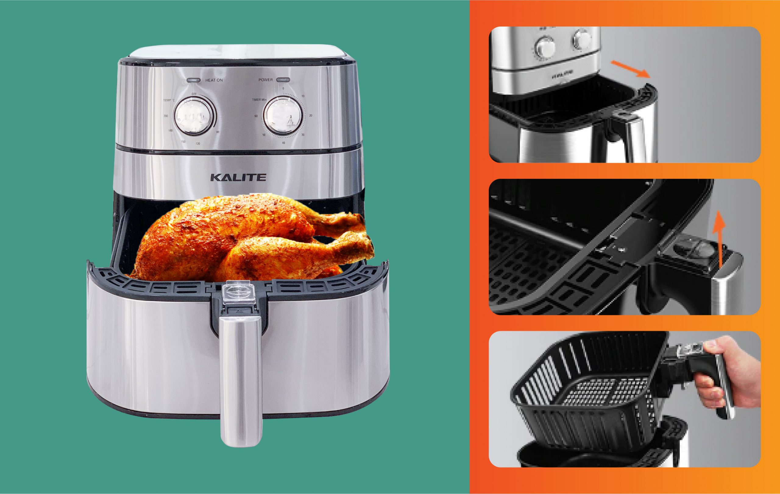 Nồi chiên không dầu Kalite Q5 Úc 5.5 Lít