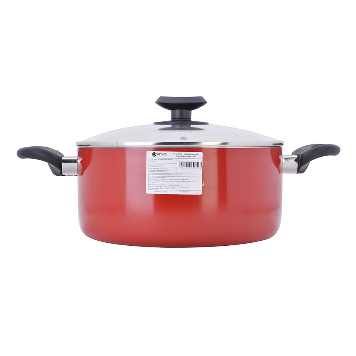 Nồi thẳng thành Smartcook đáy từ màu đỏ cờ size 28