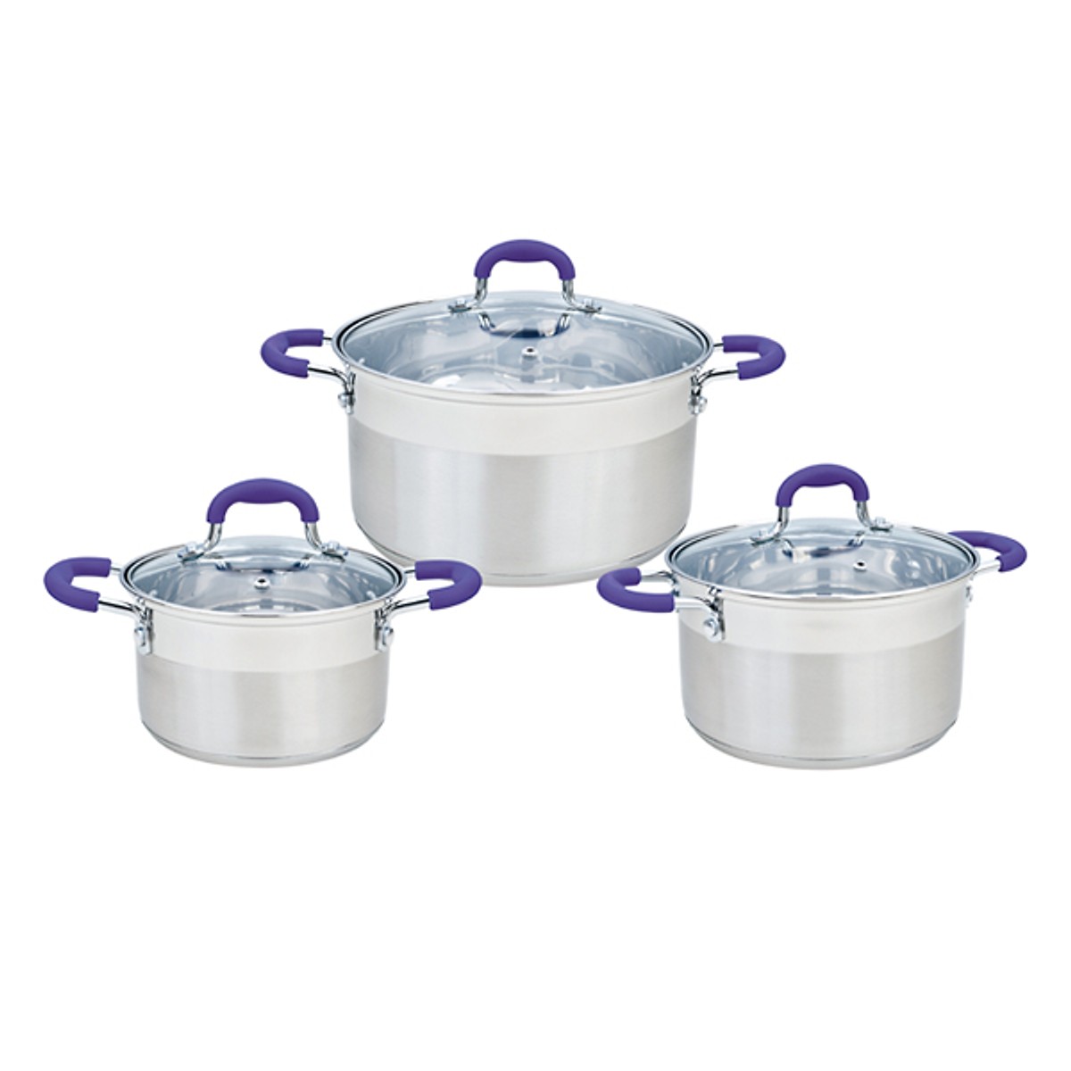 Bộ nồi inox smartcook 3 chiếc cỡ 16, 20, 24cm