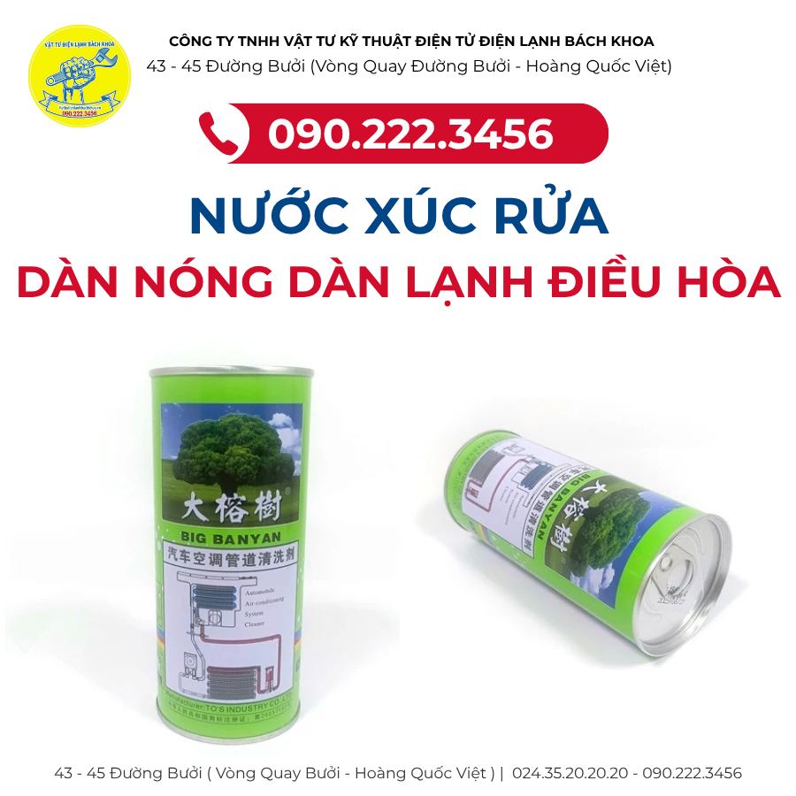 Nước xúc rửa dàn nóng dàn lạnh điều hòa 0902223456