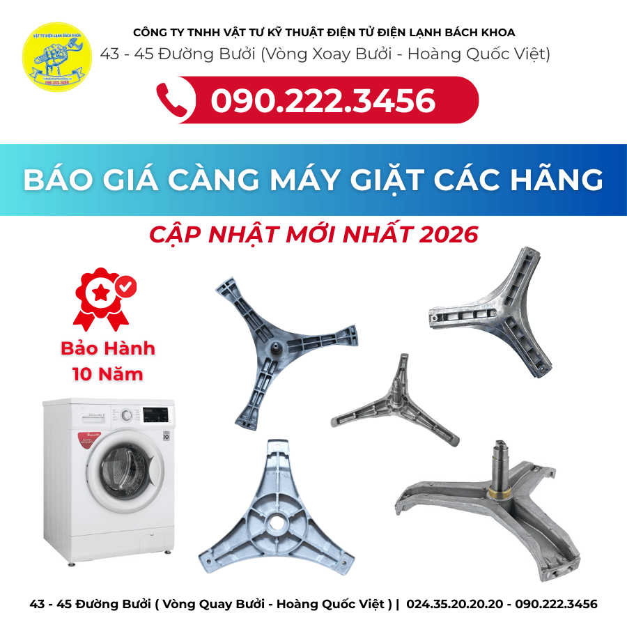 Báo Giá Càng Máy Giặt Các Hãng Tại KĐT The Manor - 0902223456
