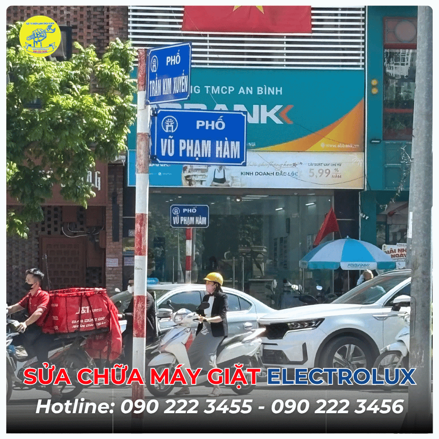 Sửa chữa máy giặt Electrolux tại Phố Vũ Phạm Hàm 0902223456