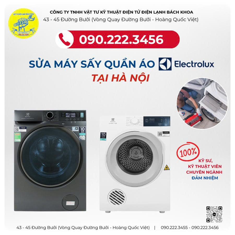 Sửa Máy Sấy Quần Áo Electrolux Tại Đường Chùa Láng  - 0902223455