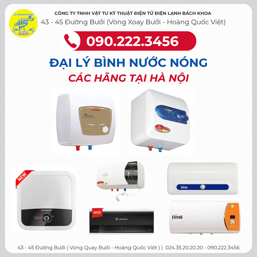 Đại lý bình nước nóng Ariston bán Online Tại Phường Giảng Võ - 0902223456