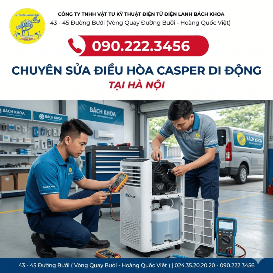 Chuyên Sửa Điều Hòa Casper Di Động Tại đường Đê La Thành - 0902223456