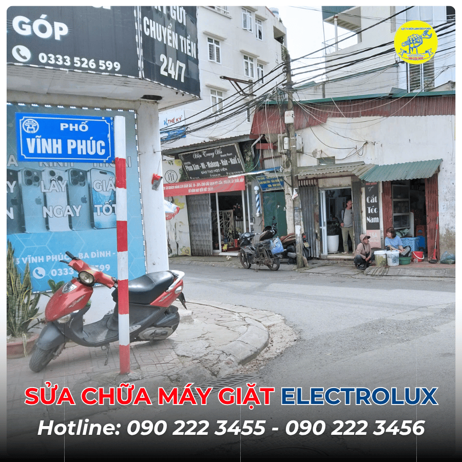 Sửa chữa máy giặt Electrolux tại Phố Vĩnh Phúc 0902223456