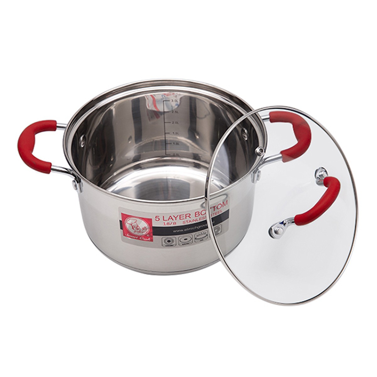 Bộ nồi và quánh inox Smartcook 3 chiếc cỡ 16, 20, 24cm SM1496