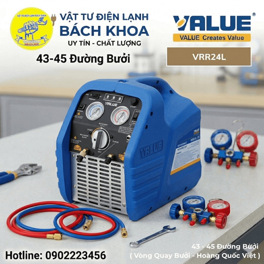Máy Thu Hồi Gas Lạnh VALUE VRR24L Tại đường Đê La Thành - 0902223456