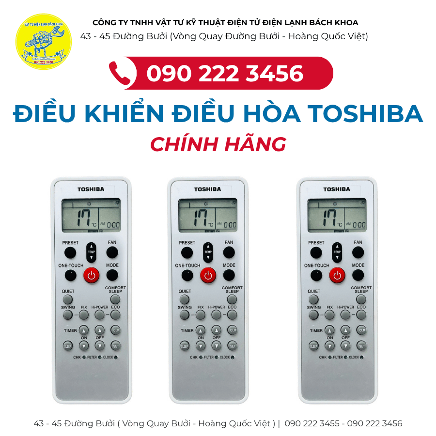 Điều khiển điều hòa TOSHIBA chính hãng tại Hà Nội