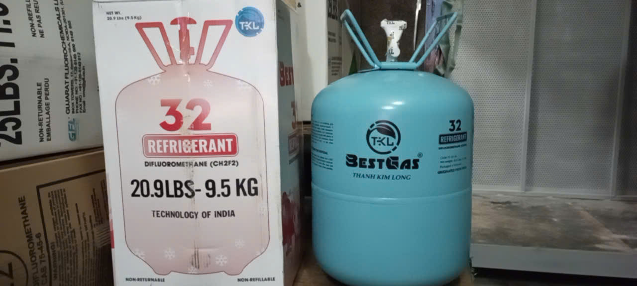 Bình gas lạnh R32 Bestgas 9,5 kg ( nhập khẩu )
