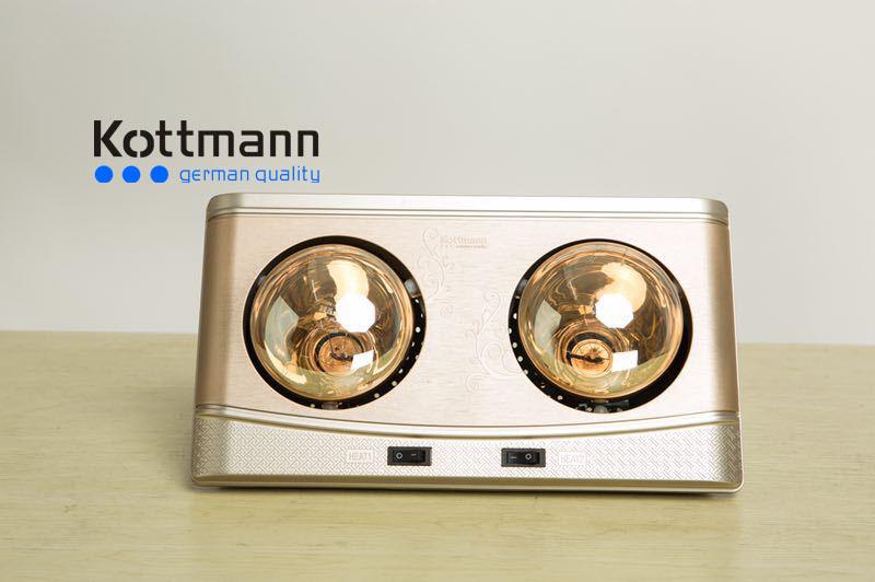 Đèn sưởi nhà tắm Kottmann 2 bóng K2B-Q ( Giá bán buôn )