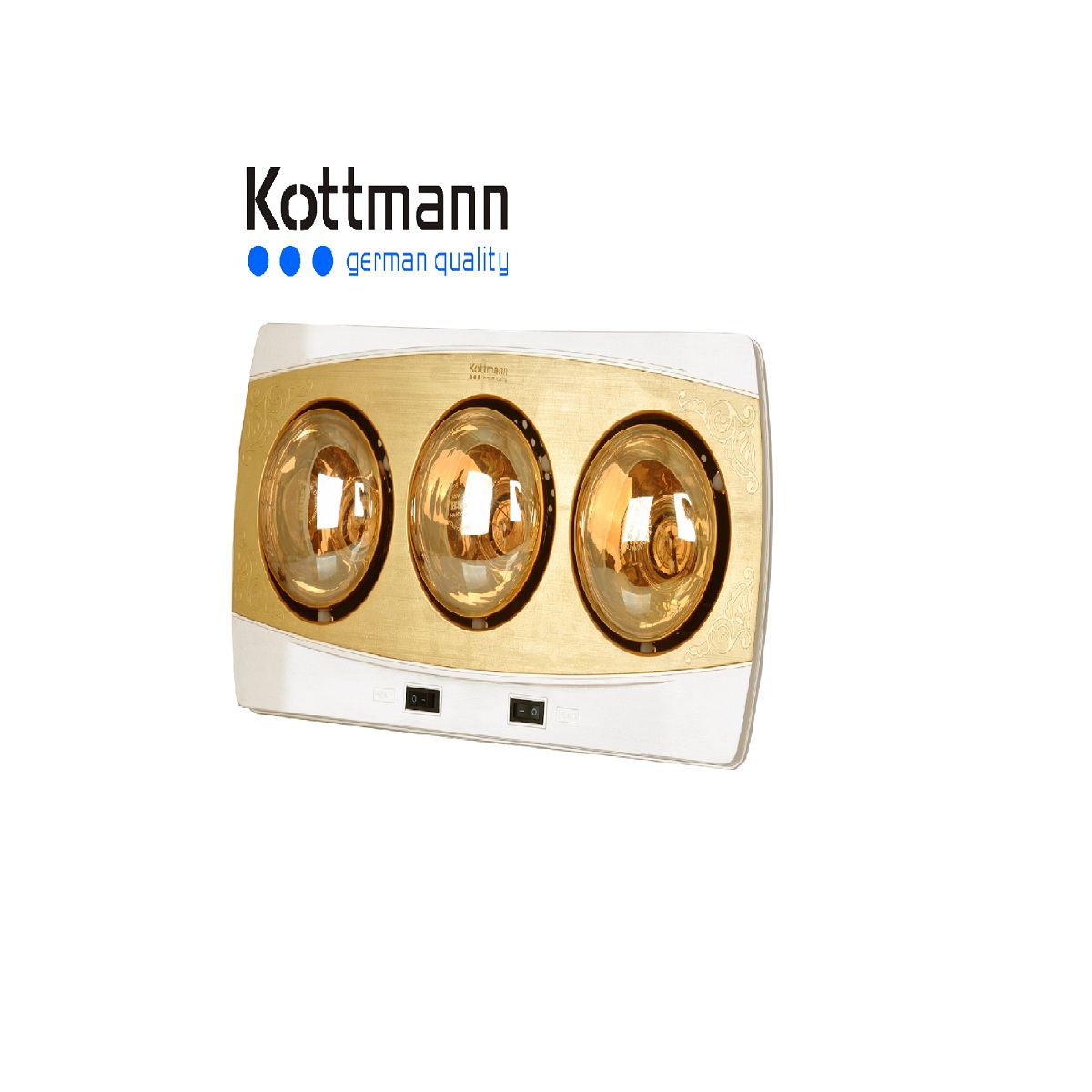 Đèn sưởi 3 bóng Kottmann vàng K3B-H    (MS:810)