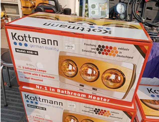 Đèn sưởi 3 bóng Kottmann vàng K3B-H    (MS:810)