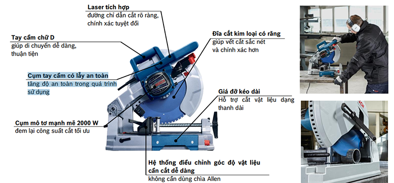 Máy cắt sắt bàn lưỡi hợp kim Bosch GCD 12 JL