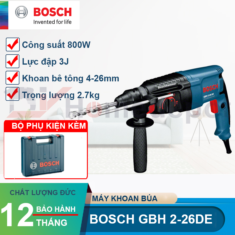 Máy khoan bê tông Bosch GBH 2-26DE