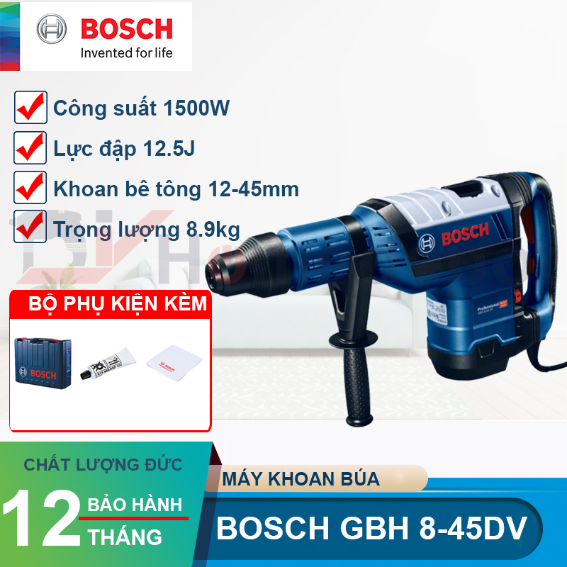 Máy khoan 1500W Bosch GBH 8-45DV