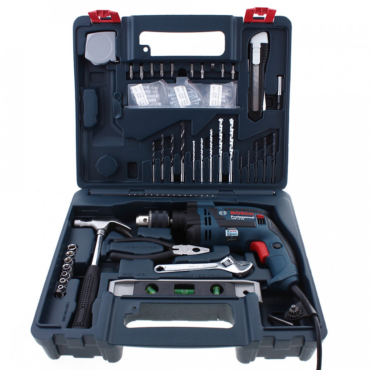Máy khoan động lực Bosch GSB-13RE SET Kèm 100 phụ kiện chi tiết