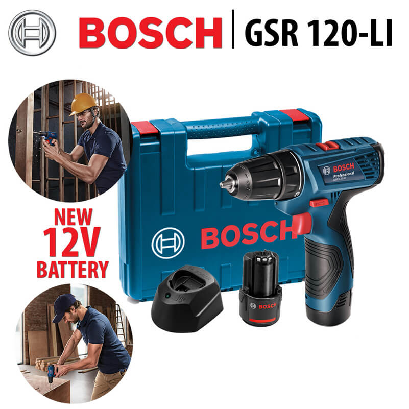 Máy khoan vặn vít dùng pin Bosch GSR 120-LI Gen II