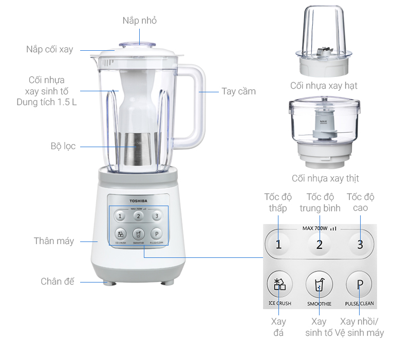 Máy xay sinh tố Toshiba BL-70PR2NV 700W