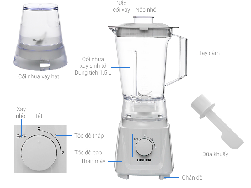 Máy xay sinh tố Toshiba MX-60T 600W