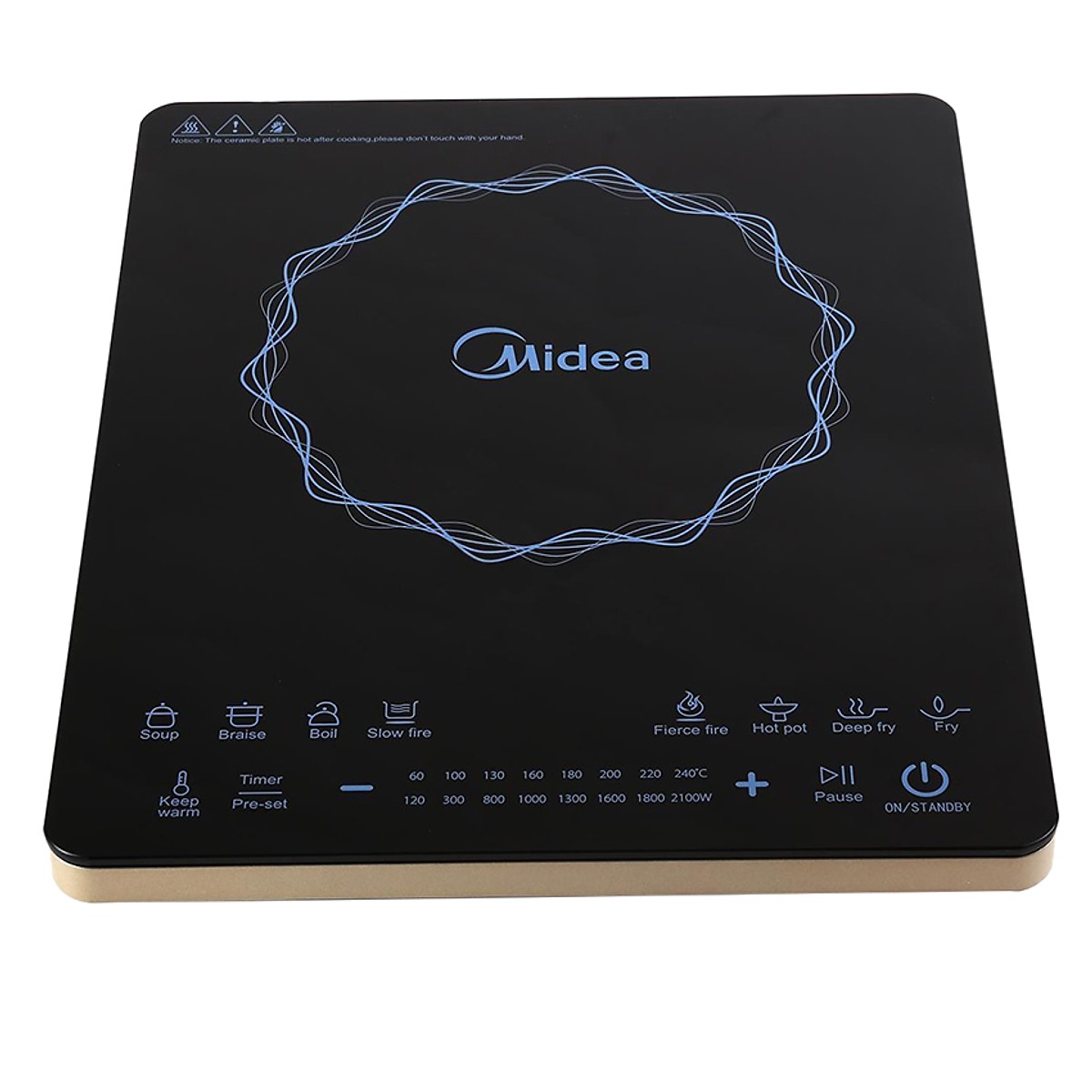 Bếp điện từ Midea MI-T2114DC - Đen - Hàng chính hãng