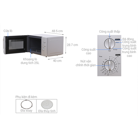 Lò vi sóng Panasonic NN-SM33HMYUE 25 lít