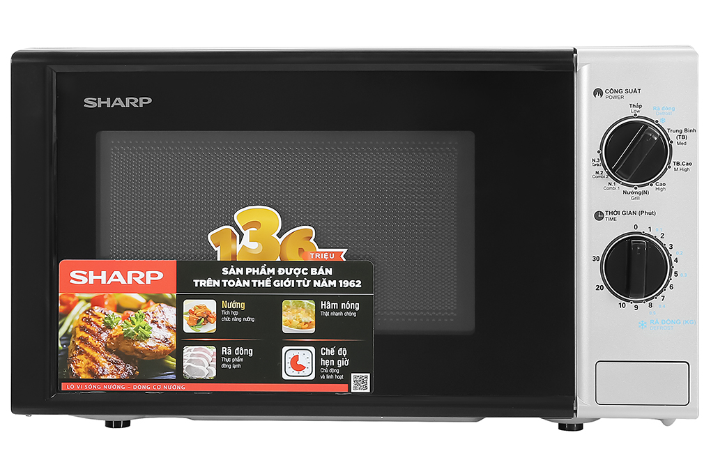 Lò vi sóng cơ có nướng Sharp R-G225VN-BK 20 lít vận chuyển miễn phí vận chuyển nội thành Há Nội )