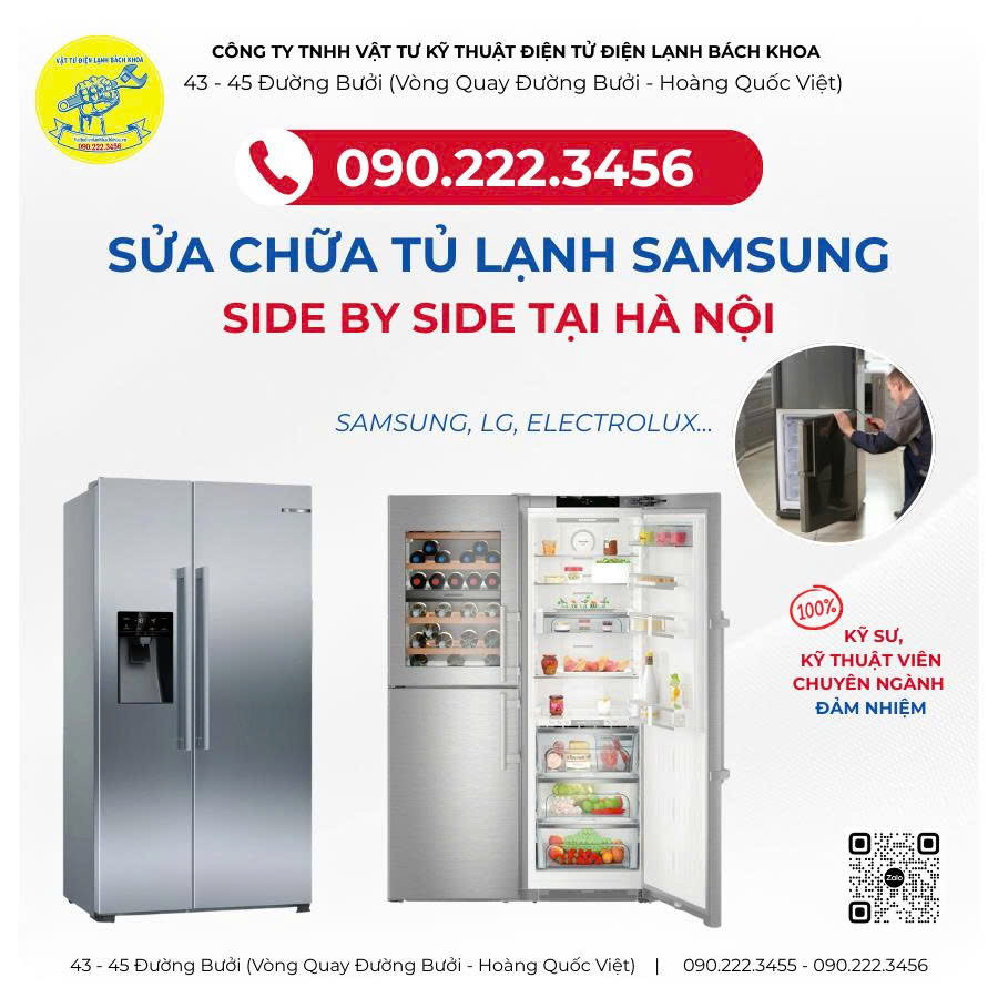 Sửa Tủ Lạnh SAMSUNG Side By Side tại Cầu Giấy - 0902223455