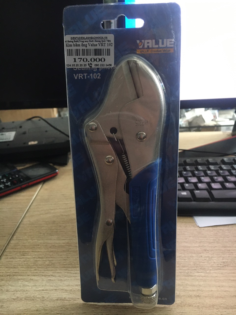 Kìm bấm (kìm kẹp) ống đồng Value VRT-102