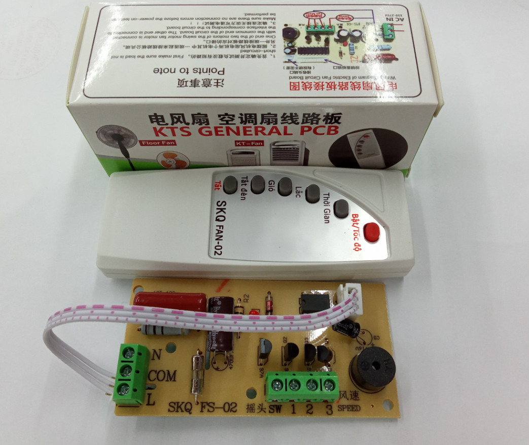 Bộ mạch và điều khiển từ xa dành cho quạt bàn quạt treo tường quạt cây biến quạt thường thành quạt điều khiển từ xa