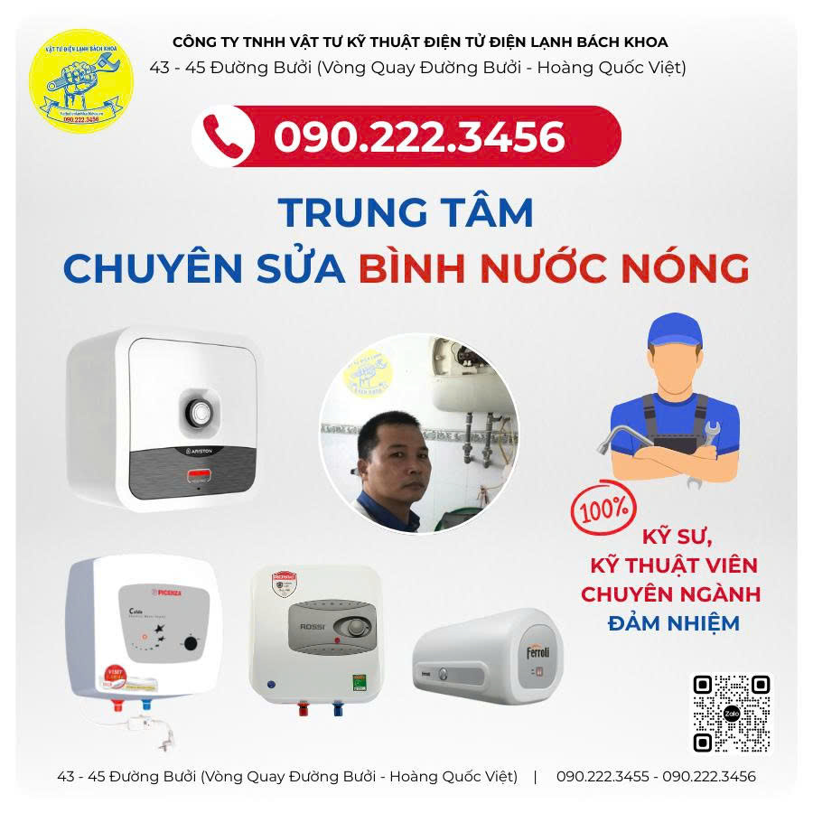 Trung Tâm Sửa Chữa Bình Nước Nóng tại Đào Tấn - 090.222.3456
