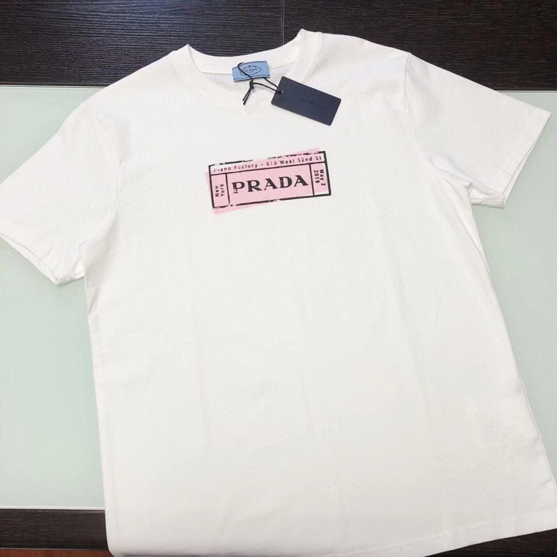 Prada new pink logo cotton shirt (프라 