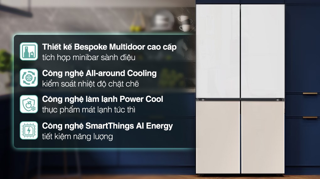 Tủ lạnh Samsung RF59CB66F8S/SV Inverter 648 lít Multi Door Bespoke
