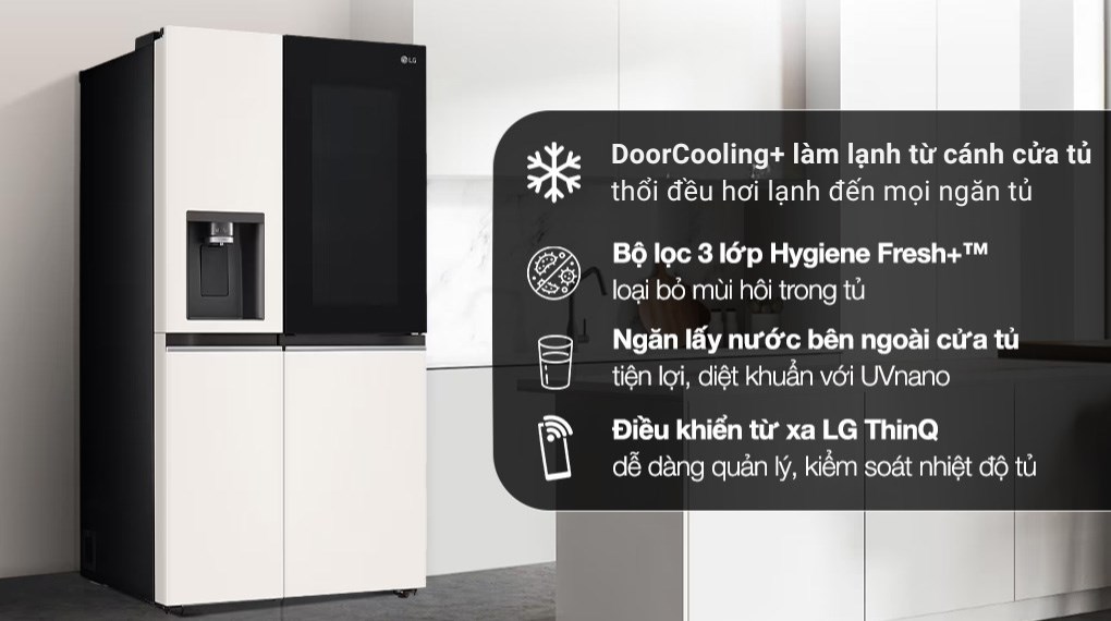 Tủ lạnh LG GR-X257BG Inverter 635 lít Side By Side InstaView Door-in-Door