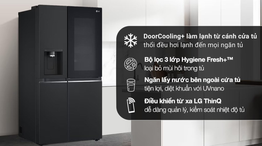 Tủ lạnh LG GR-X257BL Inverter 635 Lít Side By Side InstaView Door-in-Door