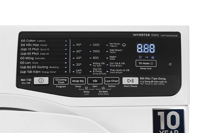 Máy giặt Electrolux Inverter 10kg EWF1025DQWB