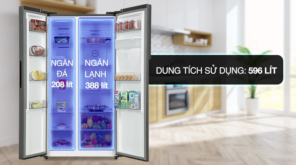 Tủ lạnh Toshiba GR-RS775WI-PMV(06)-MG SBS Inverter 596L