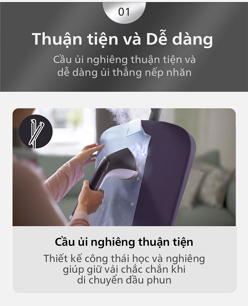 Bàn ủi hơi nước đứng Philips STE3160/30