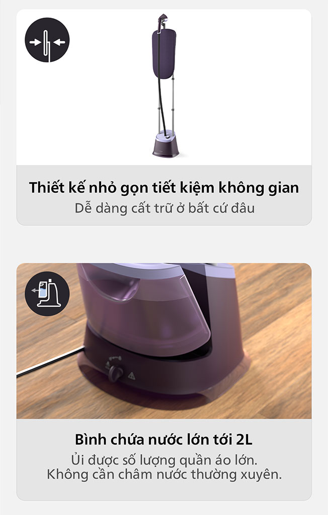 Bàn ủi hơi nước đứng Philips STE3160/30