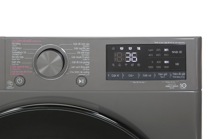 Máy giặt LG FV1410S4M1 AI DD Inverter 10 kg