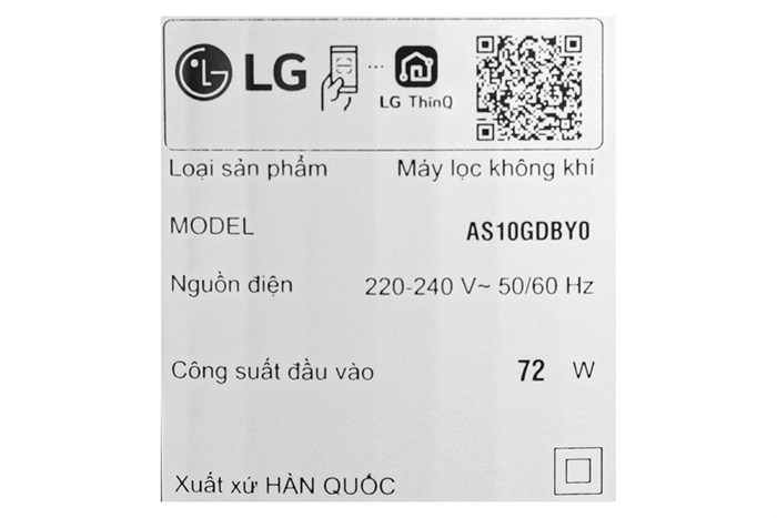 Máy lọc không khí LG AS10GDBY0 PuriCare 360 Alpha Double