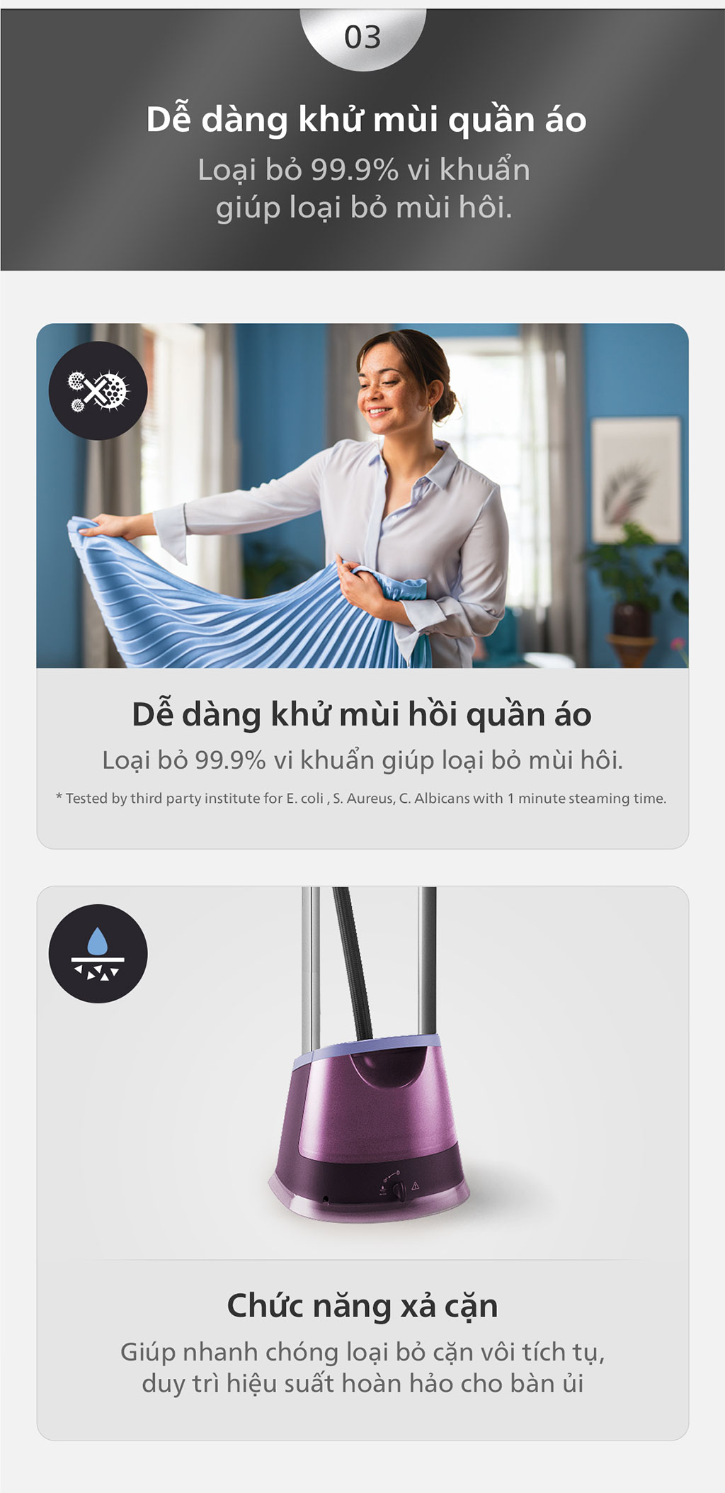 Bàn ủi hơi nước đứng Philips STE3160/30
