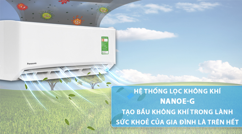 ĐIỀU HÒA 1 CHIỀU PANASONIC N9UKH-8 9.000BTU GAS R32