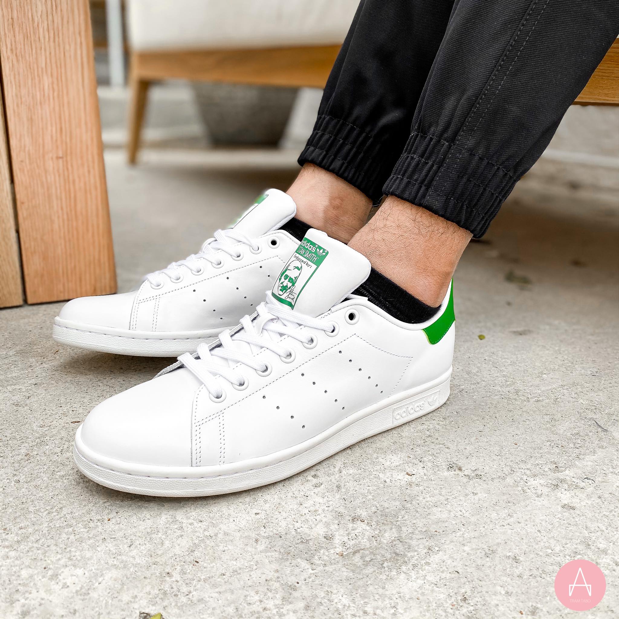 B24105] W Adidas Stan Smith Green Trạm Tabo