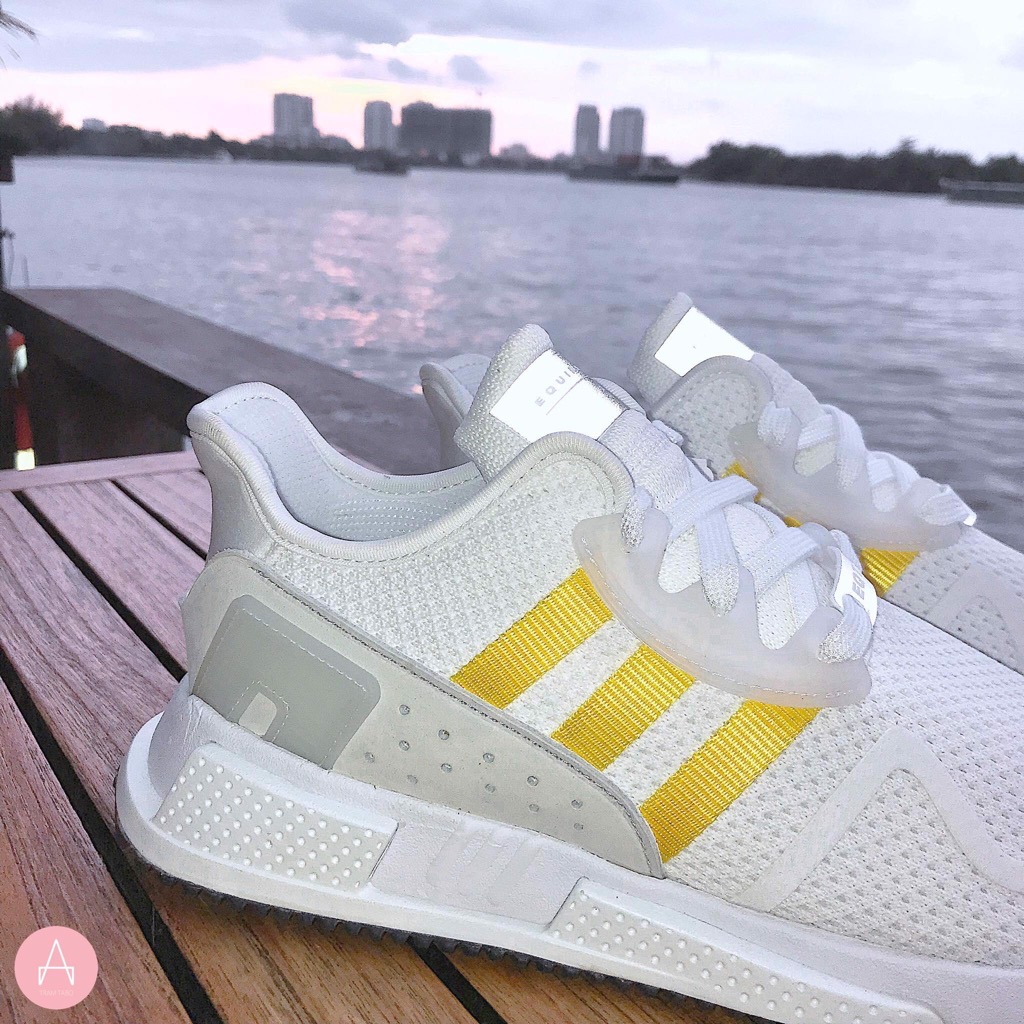 CQ2375 M ADIDAS EQT CUSHION WHITE YELLOW SUNNY STRIPES Tr m Tabo